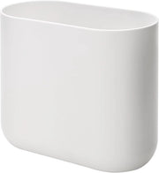 Contenitore di rifiuti semplice per bagno o cucina in plastica - Bianco - Design moderno
