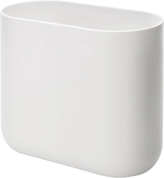 Contenitore di rifiuti semplice per bagno o cucina in plastica - Bianco - Design moderno