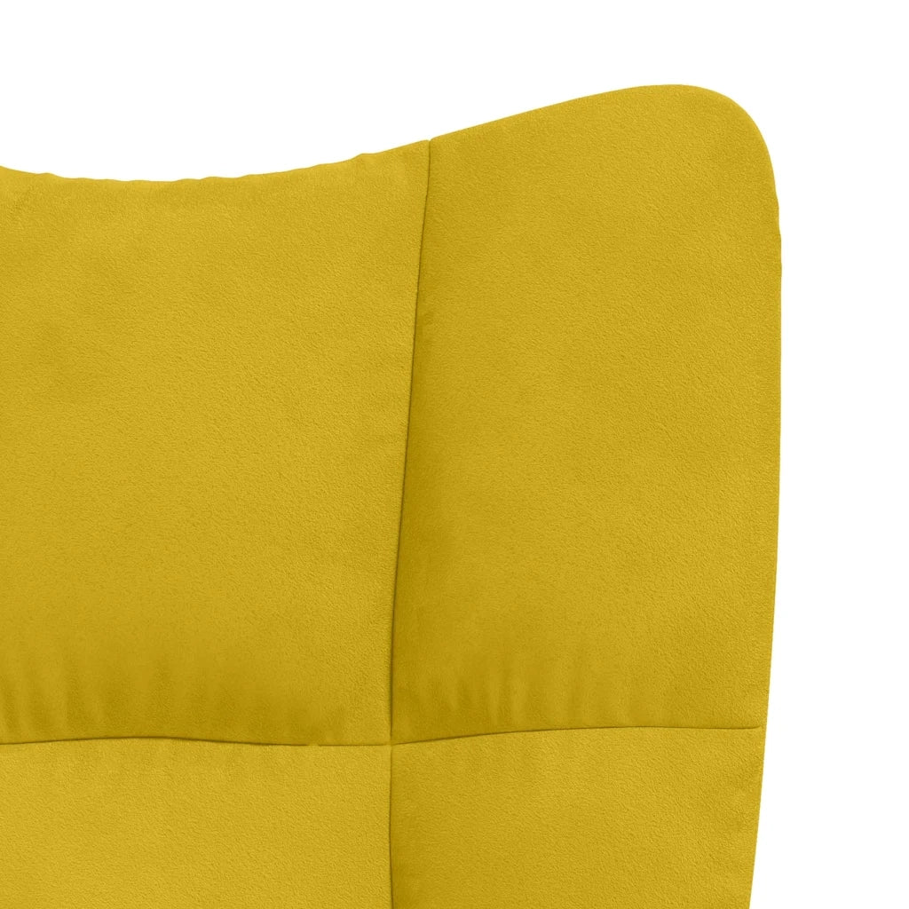 Poltrona | Sedia Relax Giallo Senape in Velluto