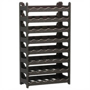 CookandSupply x TheWV Cantinetta Vino in Plastica Modulare Impilabile, Portabottiglie Effetto Pelle Martellata, 6 Bottiglie per Modulo, Scaffale Portavino Salvaspazio - Marrone Corten, 48