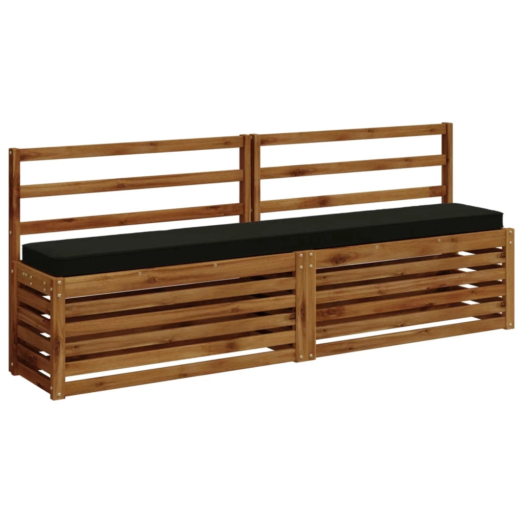 Cuscini per Panchina a 2 Pezzi VUGHT 2 pcs 100% Poliestere Nero 950967