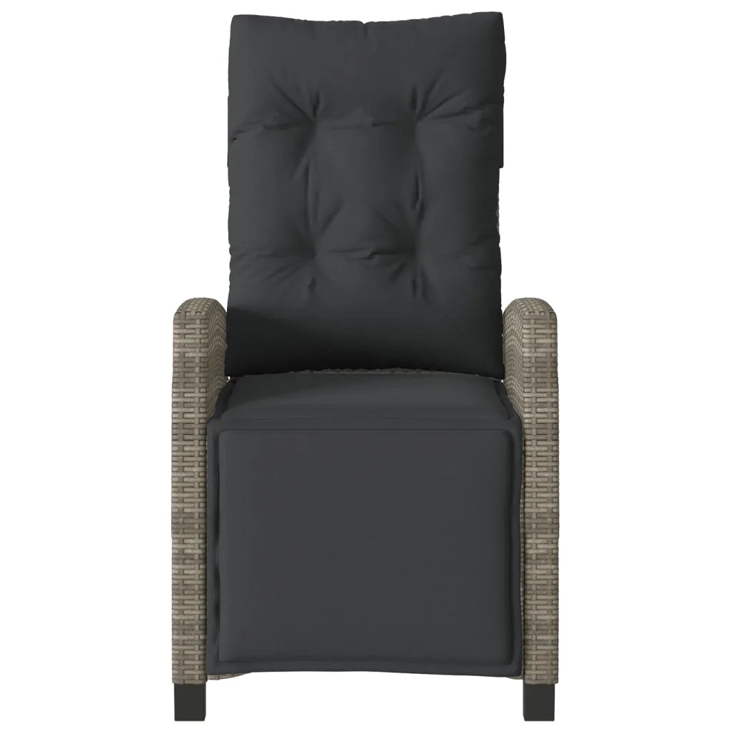 Sedie da Giardino Reclinabili 2 pz con Poggiapiedi Polyrattan 365243