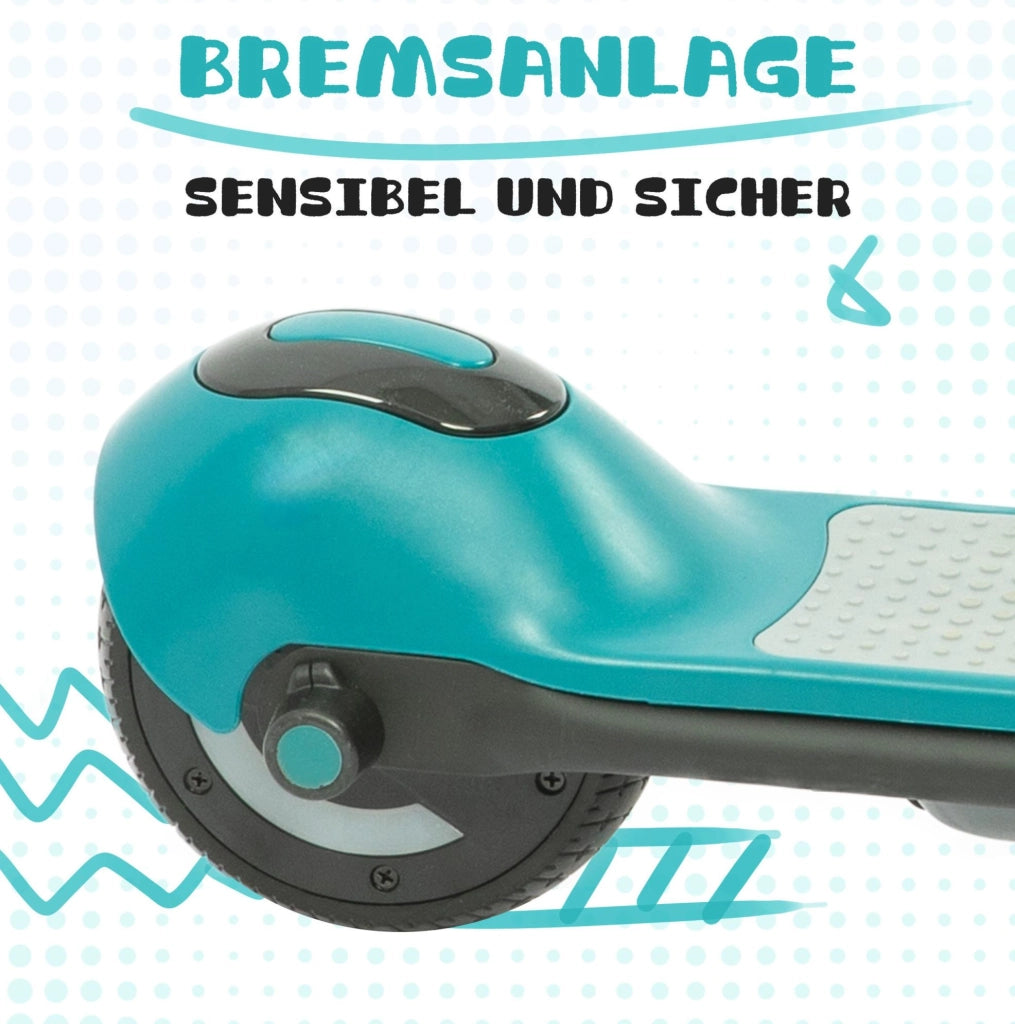 Monopattino elettrico per bambini 14 km/h in ferro e plastica verde, Bluetooth, da 6 anni