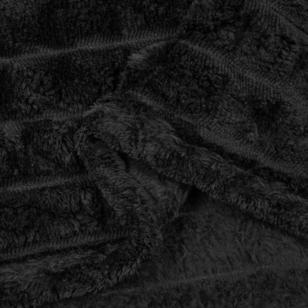 Coperte da Pile 6 pz Nero 270 x 240 cm Panno