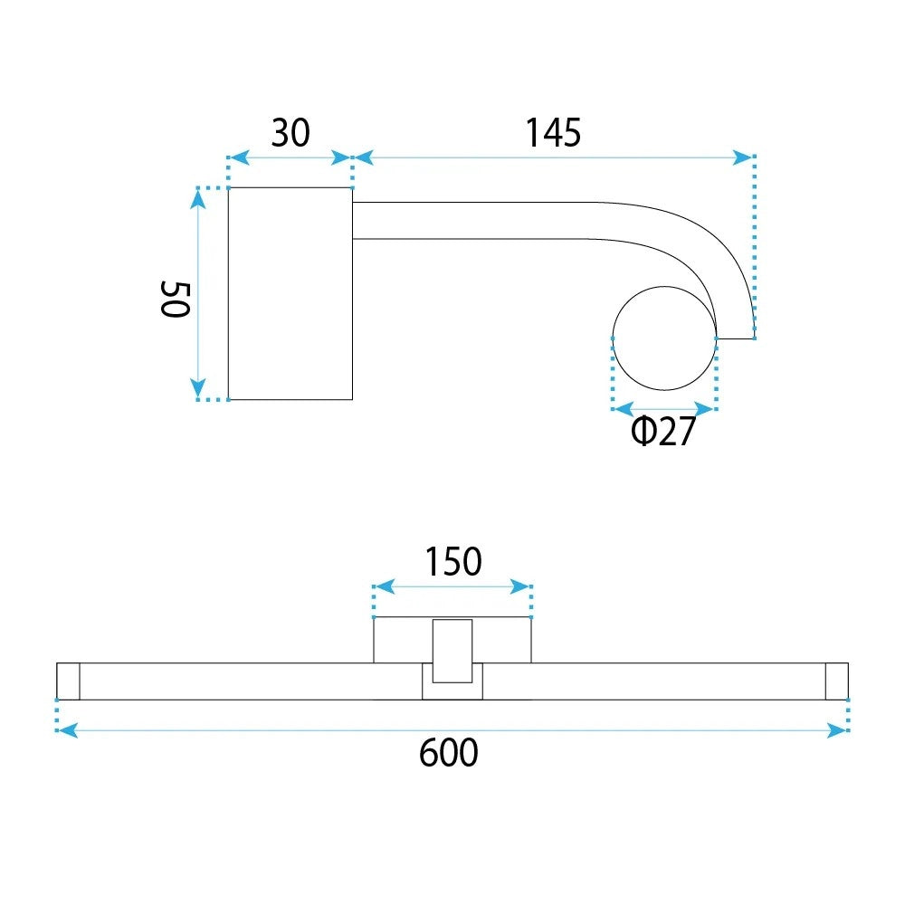 Applique Da Bagno Led APP1882-1W 60cm Chrome