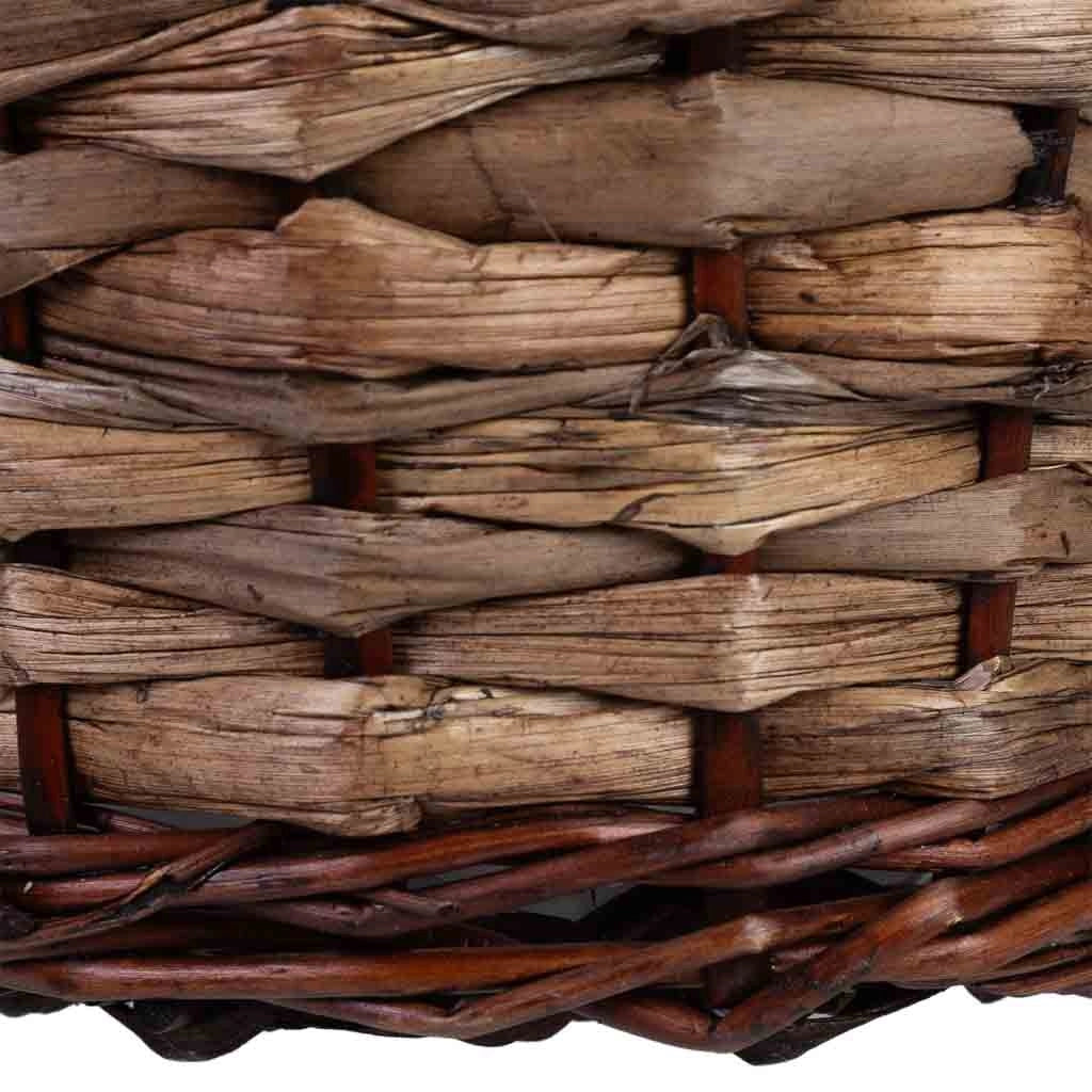 Vaso in vimini marrone 20x20x13h cm