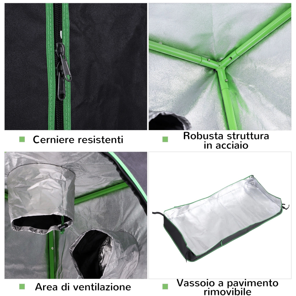 Serra Idroponica ¨C Minimal ¨C Nero 120x60x150cm
