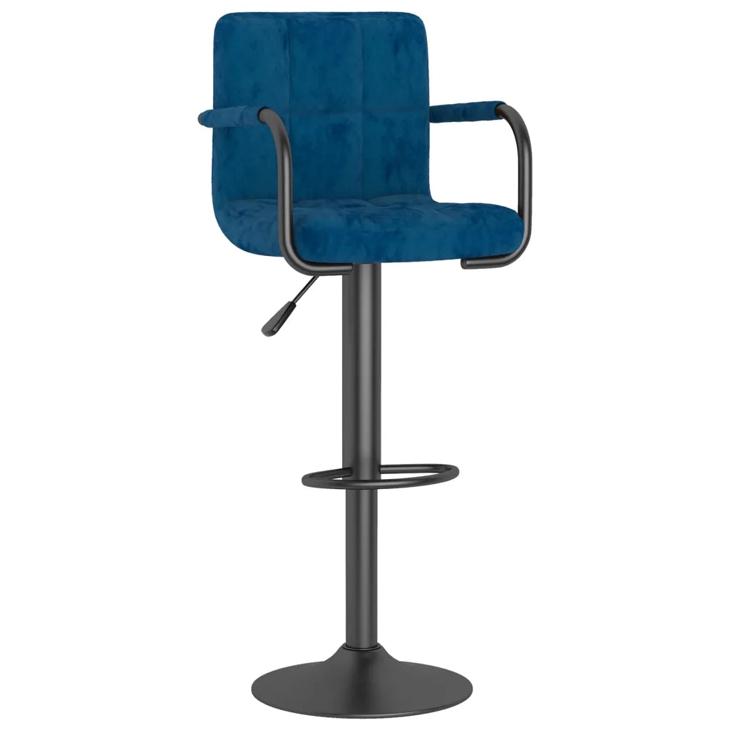 Sgabello da Bar Blu in Velluto 334652