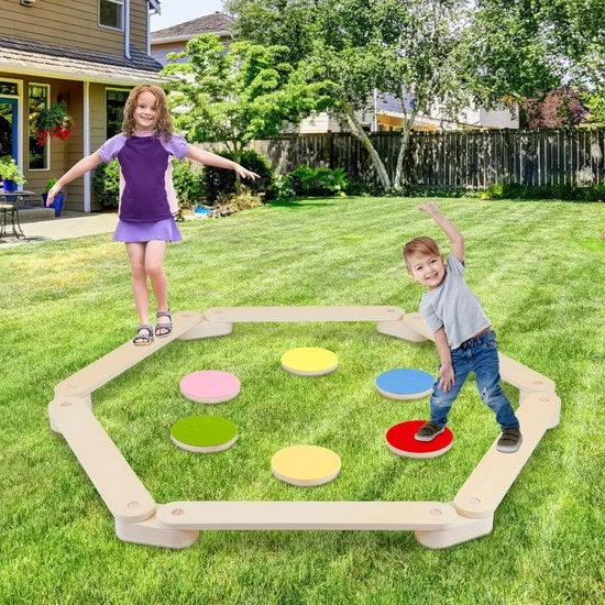 Set di equilibrio modulare per bambini - con pedali colorati - migliora la coordinazione e l'equilibrio in casa