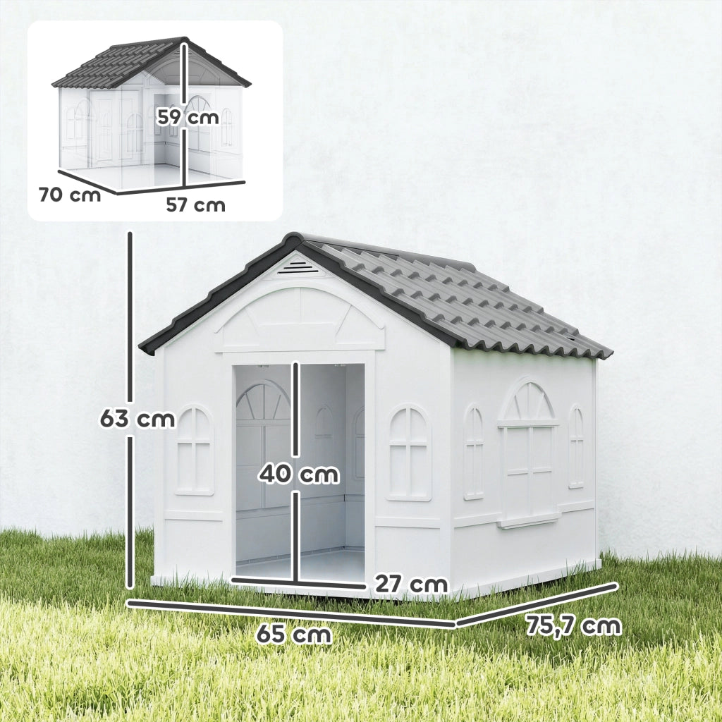 Cuccia per Cani ¨C Xylo ¨C Grigio e Bianco 65x75,7x63 cm
