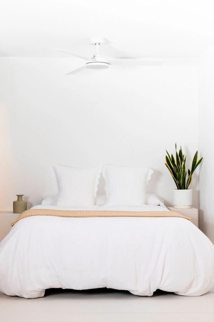 BARTH, Ventilatore con Luce, Faro Barcelona Colore: Bianco