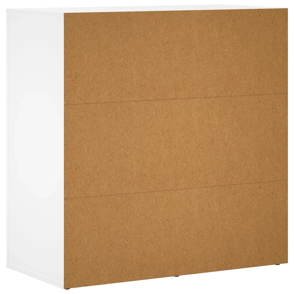 Credenze 2 pz Bianche 79x38x80 cm in Legno Multistrato