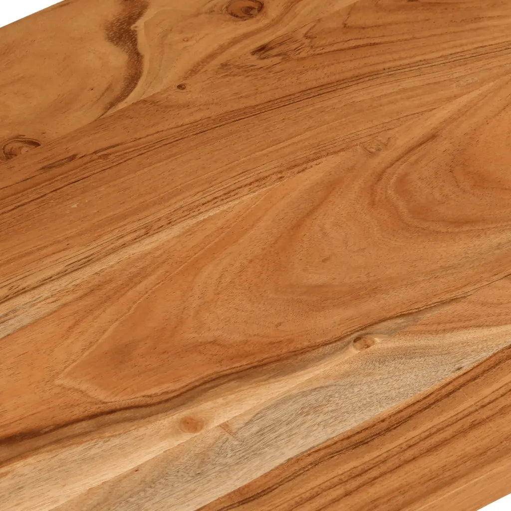 Piano Scrivania 120x50x2,5cm Rettangolare Legno Massello Acacia 370166
