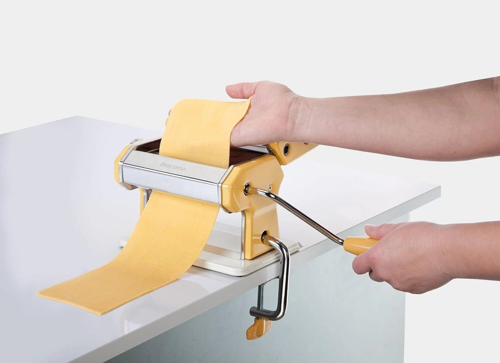 Tescoma 630872 Delicia Macchina per la Pasta Manuale acciaio inossidabile 7 spessori larghezza sfoglia 140 mm