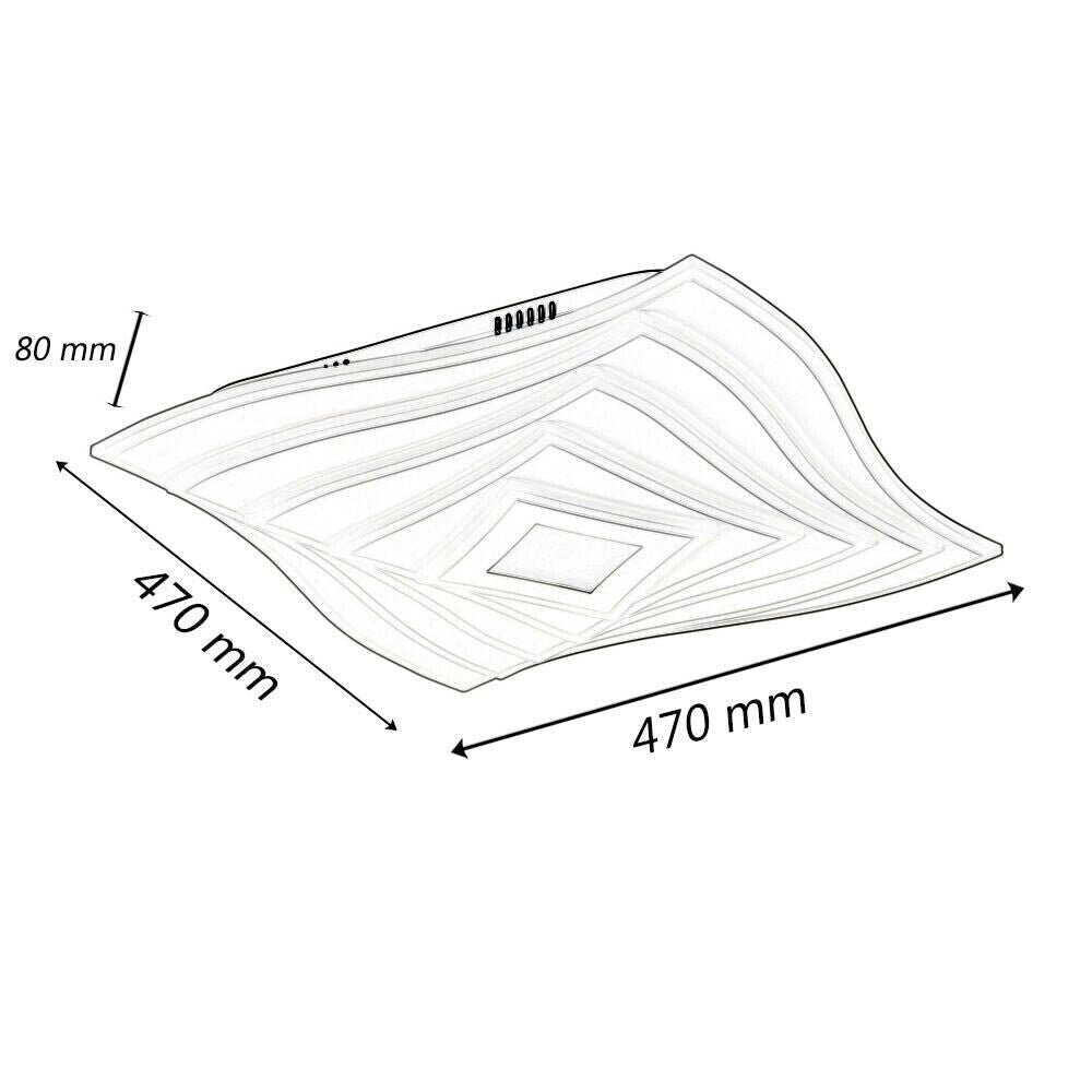 Lampadario Plafoniera Illuminazione quadrata Led Moderno 75W Luce Per Soffitto dimmerabile con telecomando