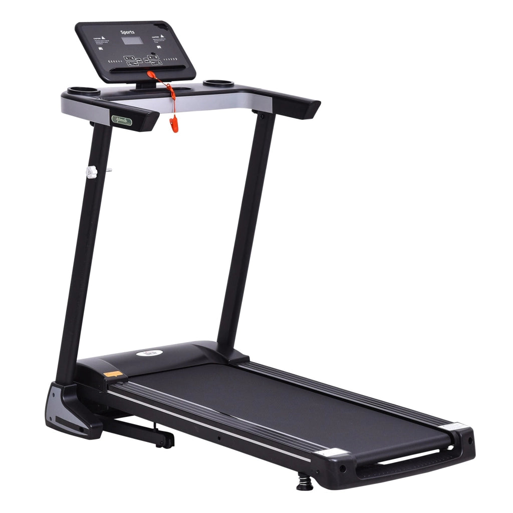 EasyComfort Tapis Roulant Elettrico Pieghevole 1-12km/h, Tapis Roulant Salvaspazio con 12 Programmi Preimpostati, Display LCD e Supporto per Tablet, per Camminata e Corsa, Compatto per Casa e Ufficio, Nero