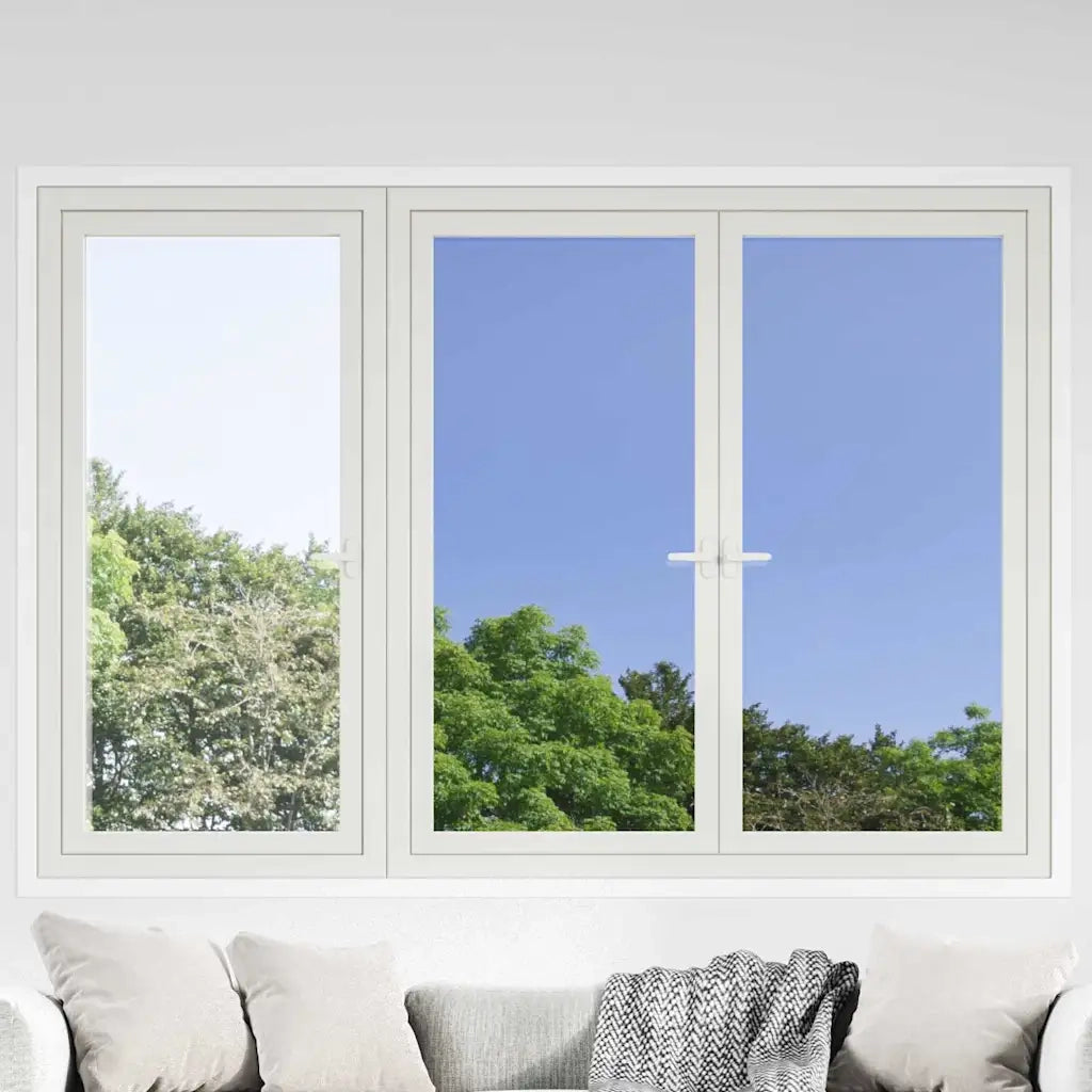 Pellicola per Finestra Solare Riflettente Statica Argento PVC 3394729