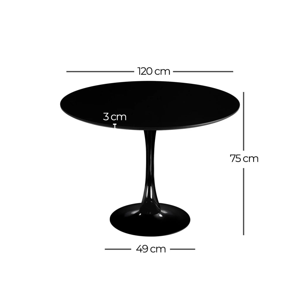 LÚZETE - TAVOLA SAN ANTONI Ø120 CM NERA