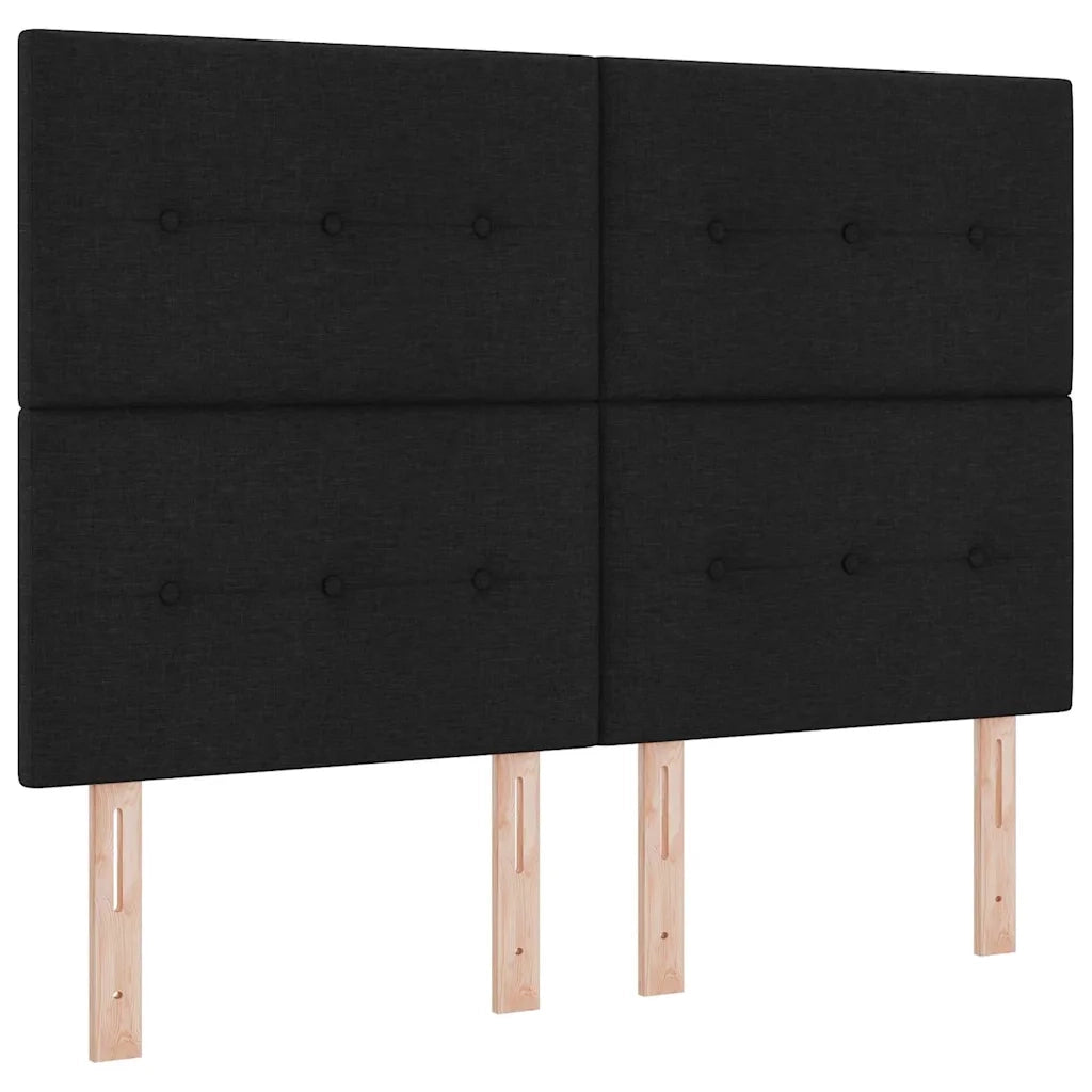 Testiera LED con strisce LED con testiera Nero 160 cm Tessuto 3338438