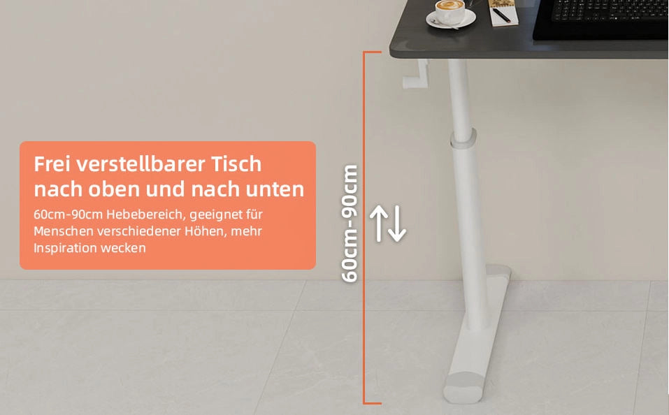 Scrivania Regolabile in Altezza per Studio e Ufficio, Design Compatto e Versatile