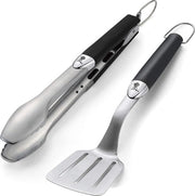 Accessori barbecue, acciaio inossidabile, set di BBQ di alta qualità, con borsa portatile, set di accessori barbecue perfetto per uomini, con termometro per carne, regalo.
