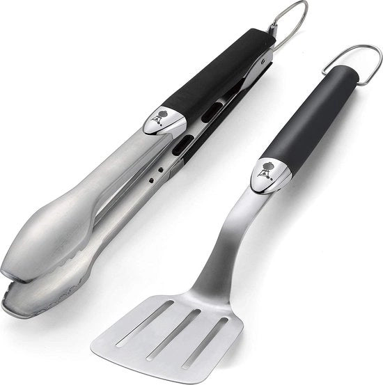 Accessori barbecue, acciaio inossidabile, set di BBQ di alta qualità, con borsa portatile, set di accessori barbecue perfetto per uomini, con termometro per carne, regalo.
