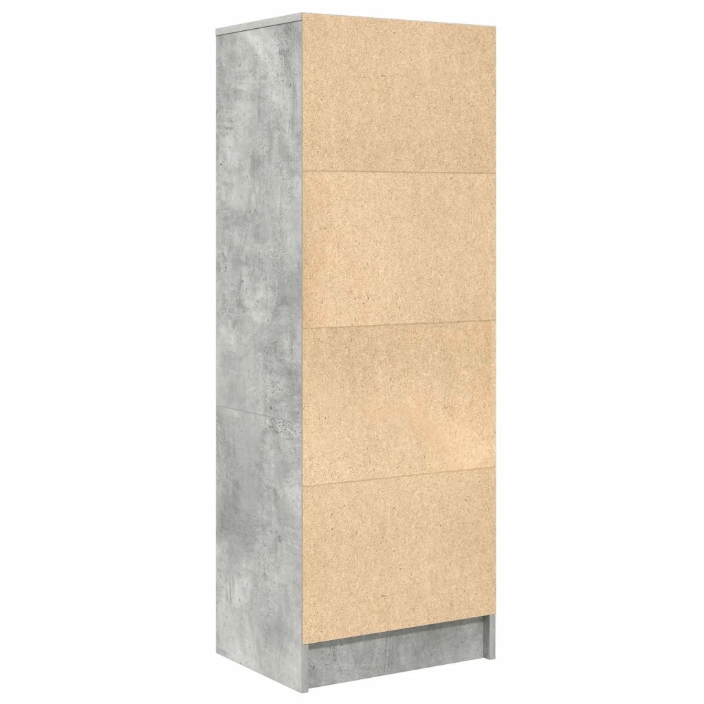 Credenza | Madia | Buffet da pranzo | Armadio da pranzo con cassetto Grigio cemento 45,5 x 34 x 127 cm