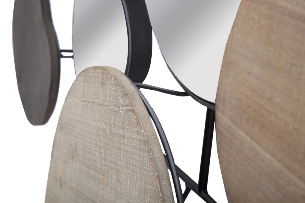 Specchio Quoxy 118x11x82,5 cm Lengo Ferro e Specchio Marrone
