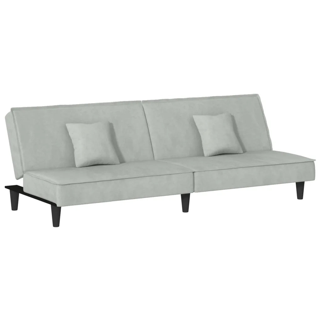 Divano letto | Sof¨¤ letto | Letto singolo Grigio Chiaro in Velluto
