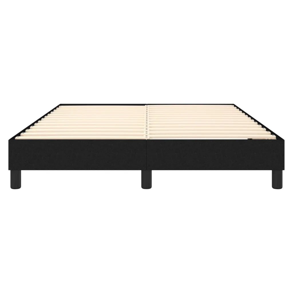 Struttura Letto a Rete a Molle-Giroletto Nero 140x200 cm in Tessuto 558492