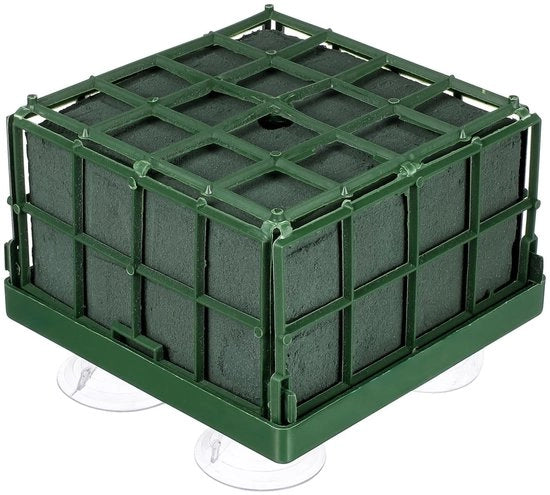 Sostegno per fiori in schiuma - Decorazione per matrimoni - Supporto per fiori - Zoccolo - Plastica - 12x12x9cm - Decorazione perfetta per matrimoni