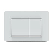 Placca di scarico doppio tasto in ABS bianco lucido