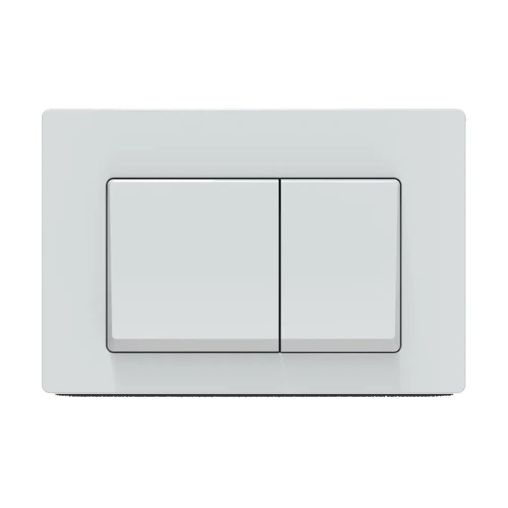 Placca di scarico doppio tasto in ABS bianco lucido
