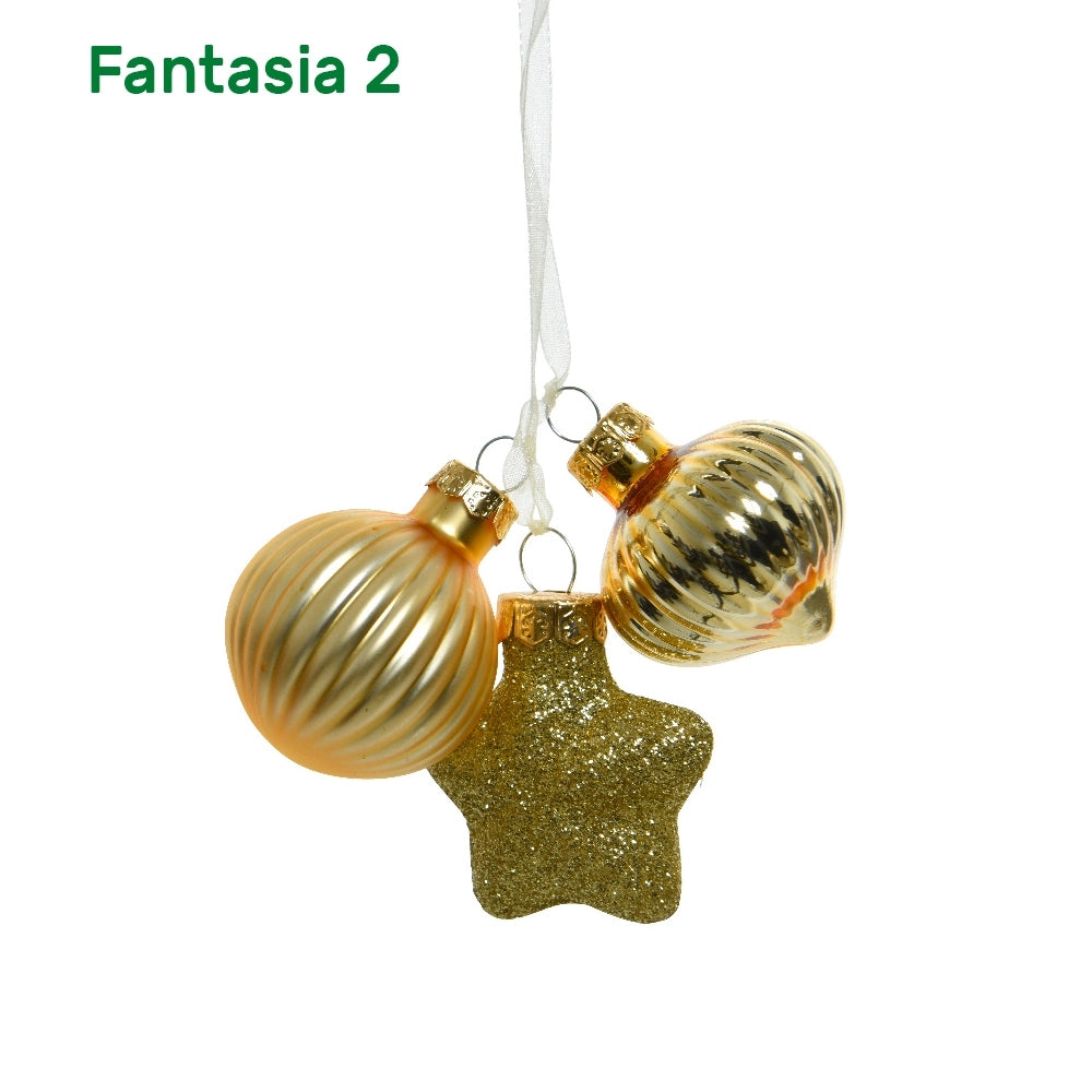 Addobbo albero Kaeming rosa/oro
