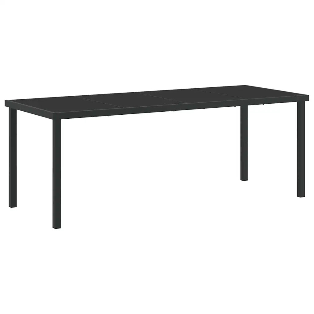 Set da Pranzo per Giardino con cuscino 9 pcs Nero polyrattan 3379708