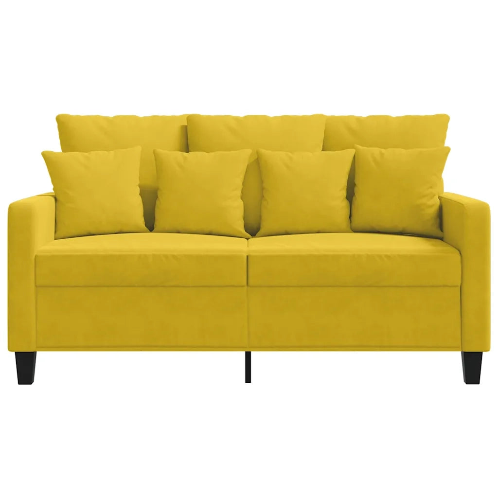 Divano a 2 Posti giallo 120 cm in Velluto 359299
