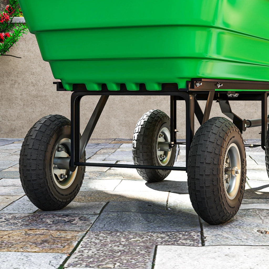 Set 2 Ruote di Ricambio per Carrello e Carriola in Gomma e Acciaio Ø25.5x7.5 cm Foro 16 mm Portata 80 kg Nero per Giardino e Bricolage
