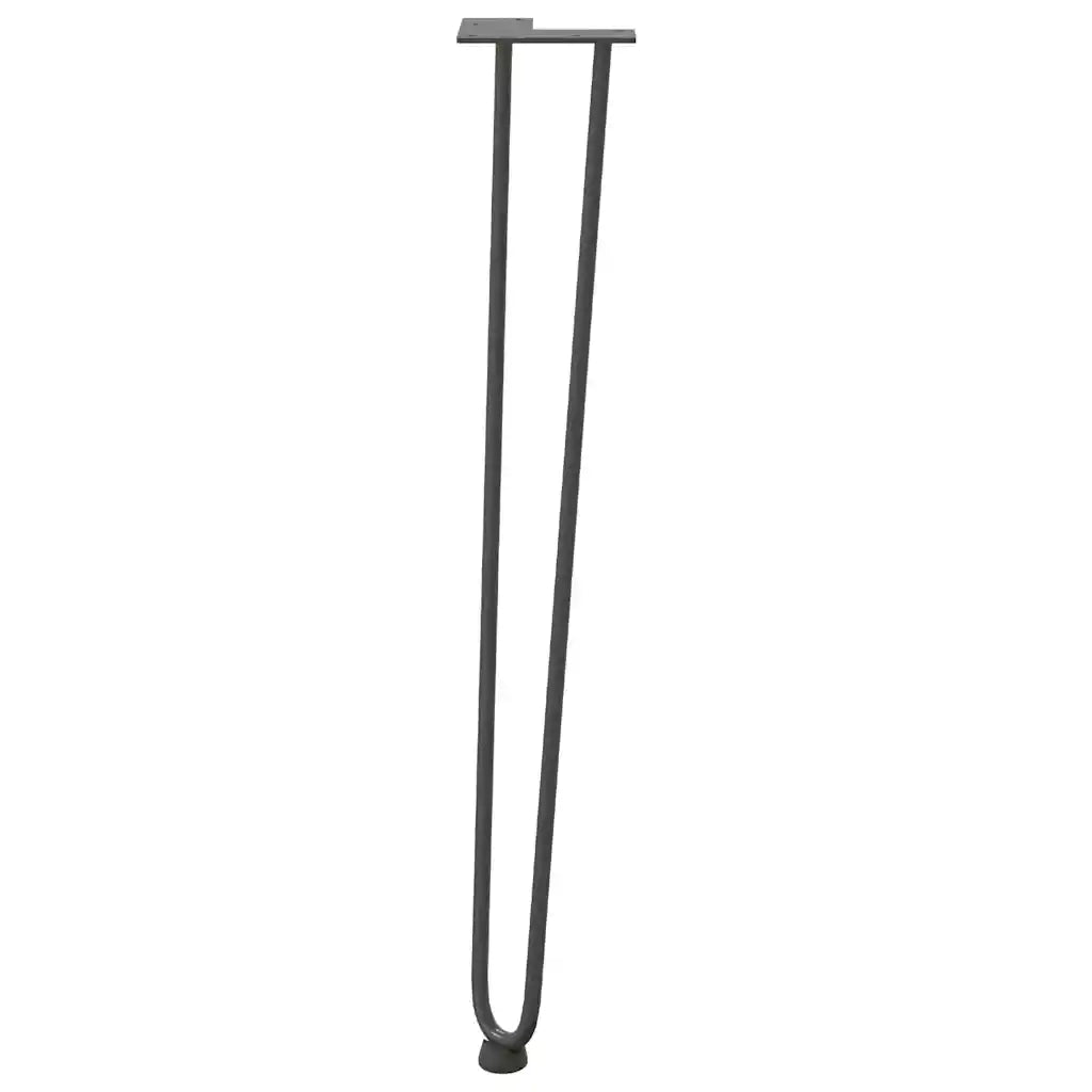 Gambe a forcina per tavoli consolle 4 pz Antracite 72 cm Acciaio massiccio 4012426