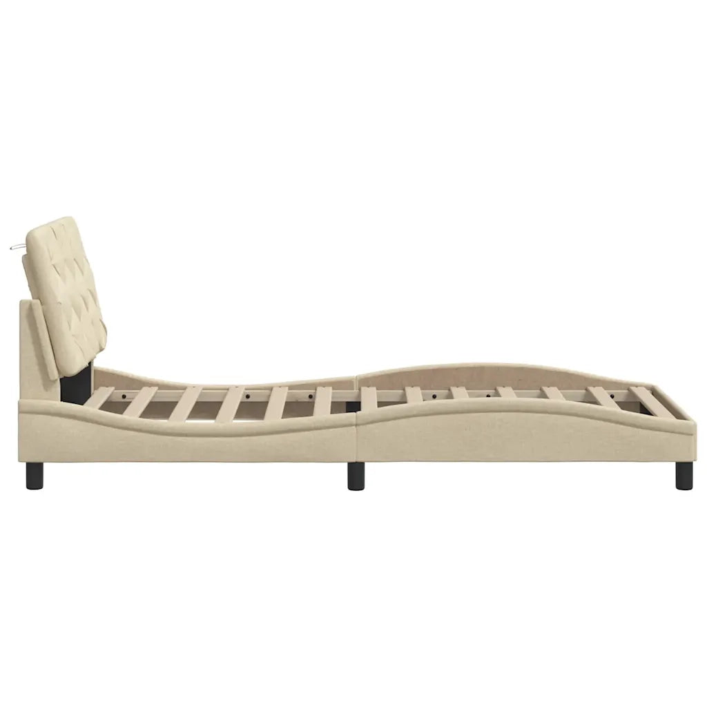 Giroletto senza Materasso Crema 90x190 cm in Tessuto 3310571