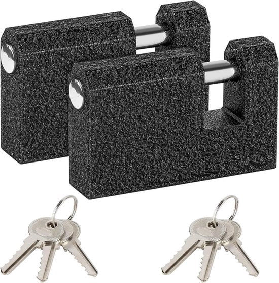 - Sloti per Porta con Chiave - Qualità Elevata - Diametro 8 mm - Maniglia in Acciaio Fuso - Porta Garage - Contenitori - Magazzino - Armadi - Porte - Magazzini - 2 Pacchi