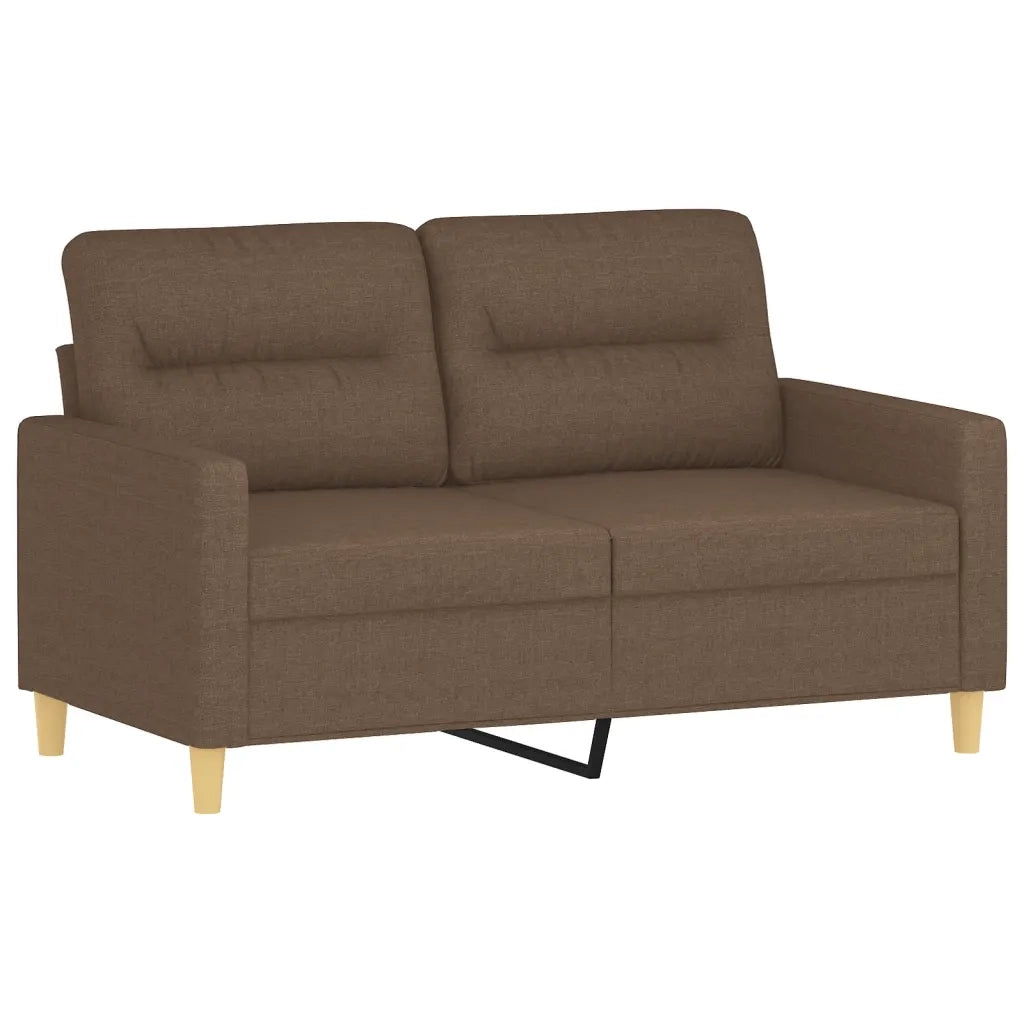 Set di Divani 3 pz con Cuscini Marrone in Tessuto 3201627