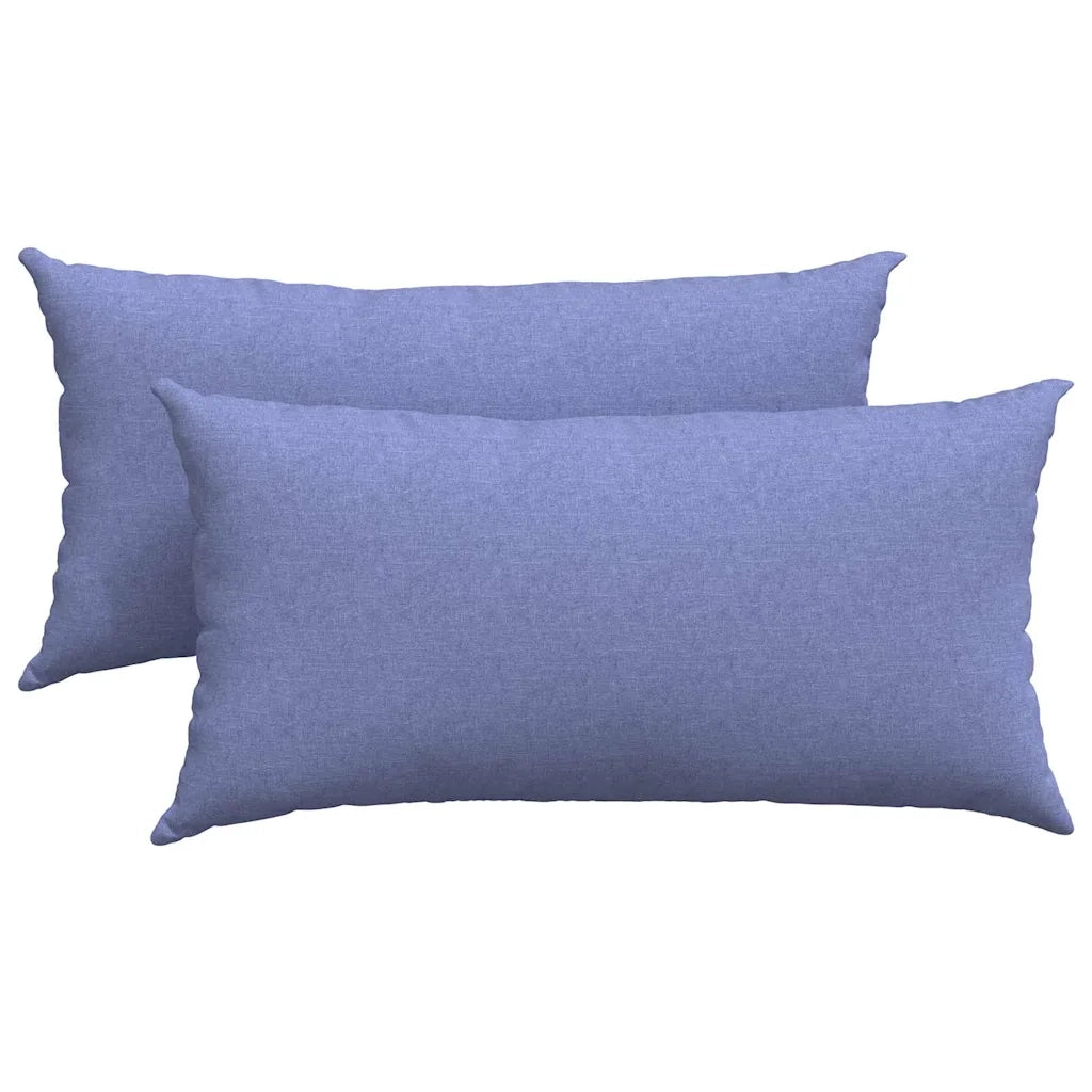 Cuscini da Divano 2 pcs Blu jeans 80 x 40 cm Tessuto 42013710