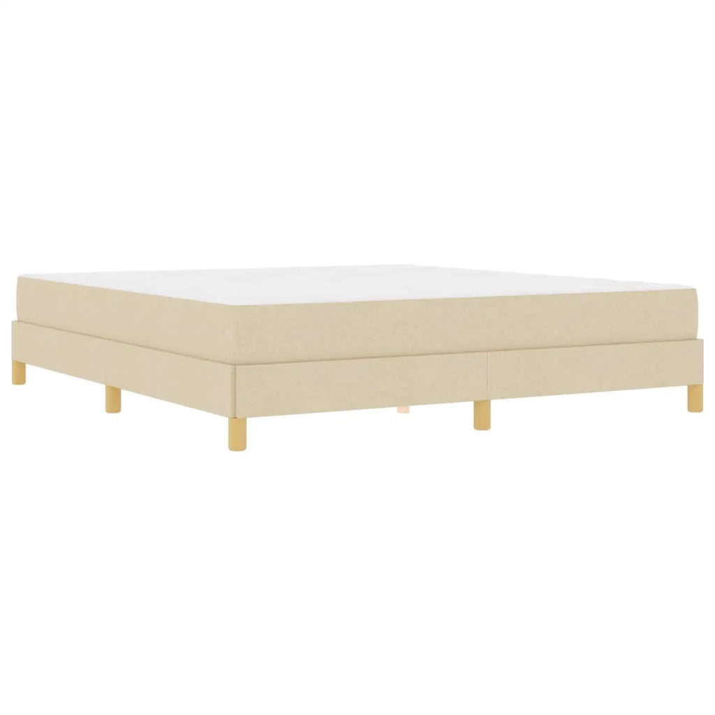 Letto a molle con materasso Crema 180 x 200 cm Tessuto 3398589