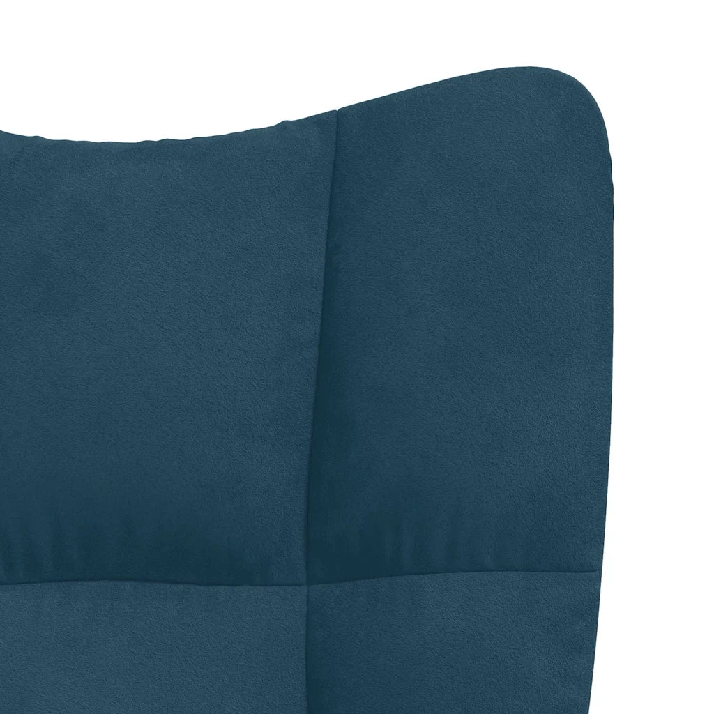 Sedia Relax Blu in Velluto 328083
