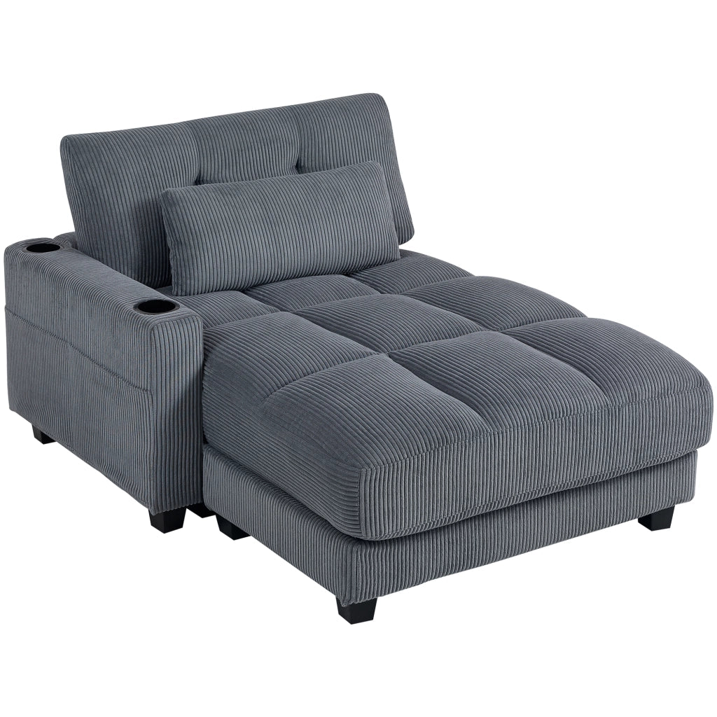 Divano letto con cuscino ¨C zephmum ¨C grigio