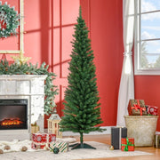 Albero di Natale artificiale verde 180 cm con 390 punte e supporto; struttura smontabile per interni