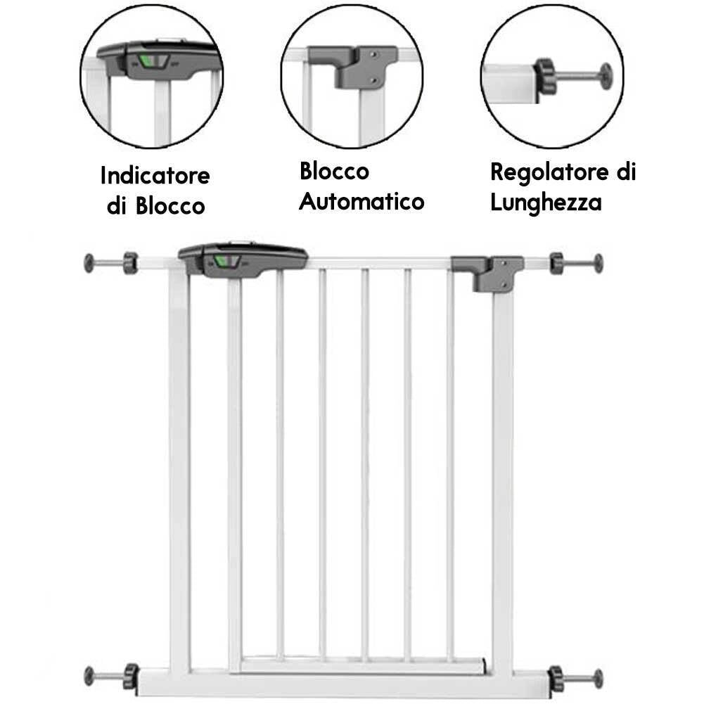 Cancelletto Clic Clac Sicurezza Per Bambini Animali Allungabile Chiusura Blocco
