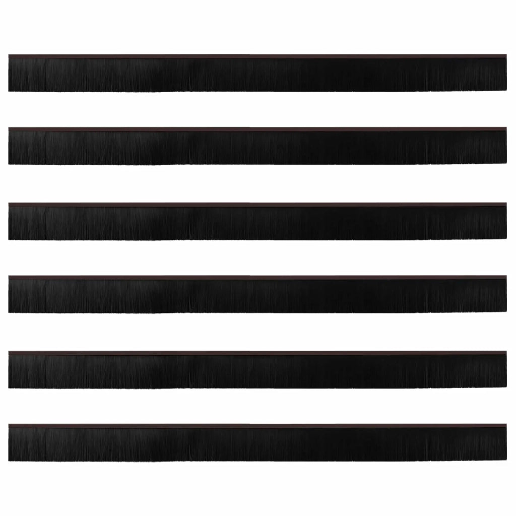 Spazzole per porte autoadesive 6 pz Marrone 100 cm CFW4658518