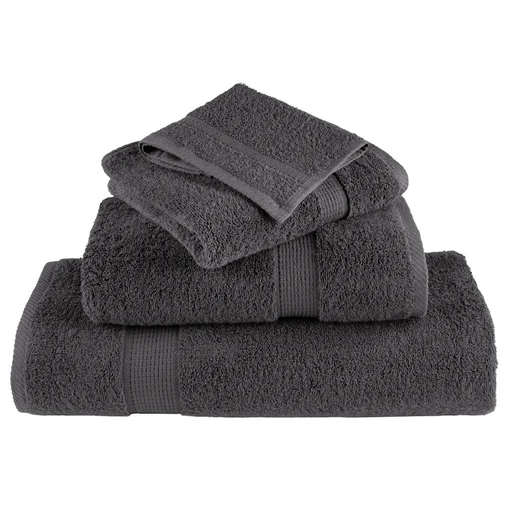 Asciugamani Premium SOLUND 10 pz Antracite 50x100 cm 600 g/m² 137158