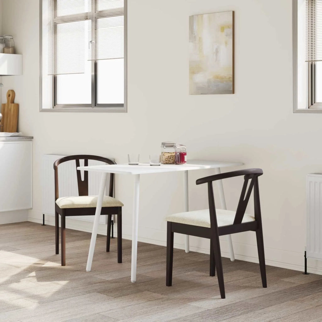 Sedia da pranzo 2 pcs Marrone chiaro e chiaro